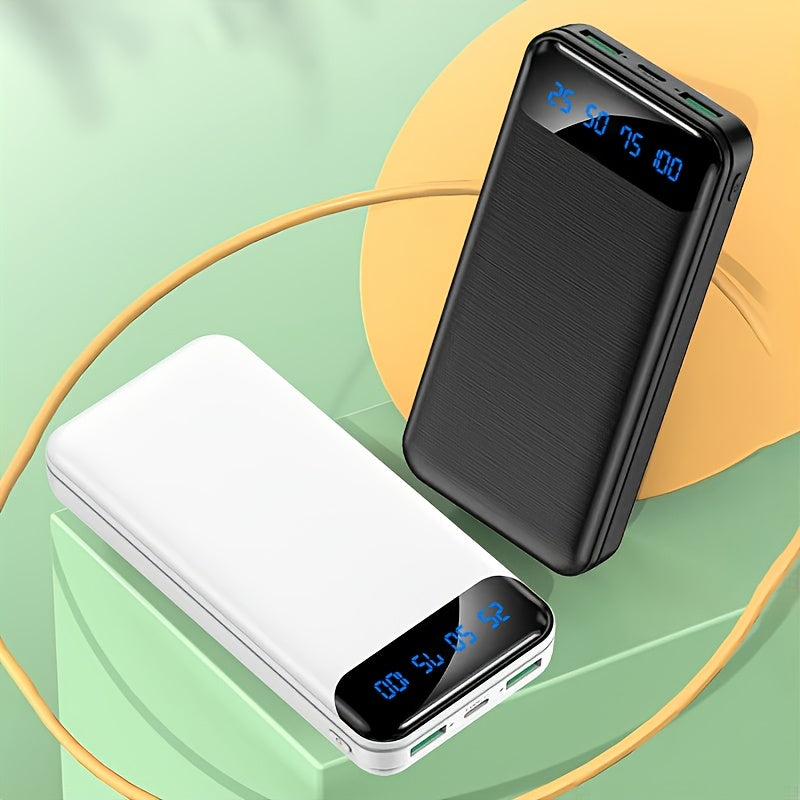 30000mAh Large Capacity Portable Power Bank, Suitable For Charging Android Electronics/mobile Phone Devices, Equipped With LED Display/dual Output Ports/multiple Colors To Choose From, Portable Emergency Power Supply Device F