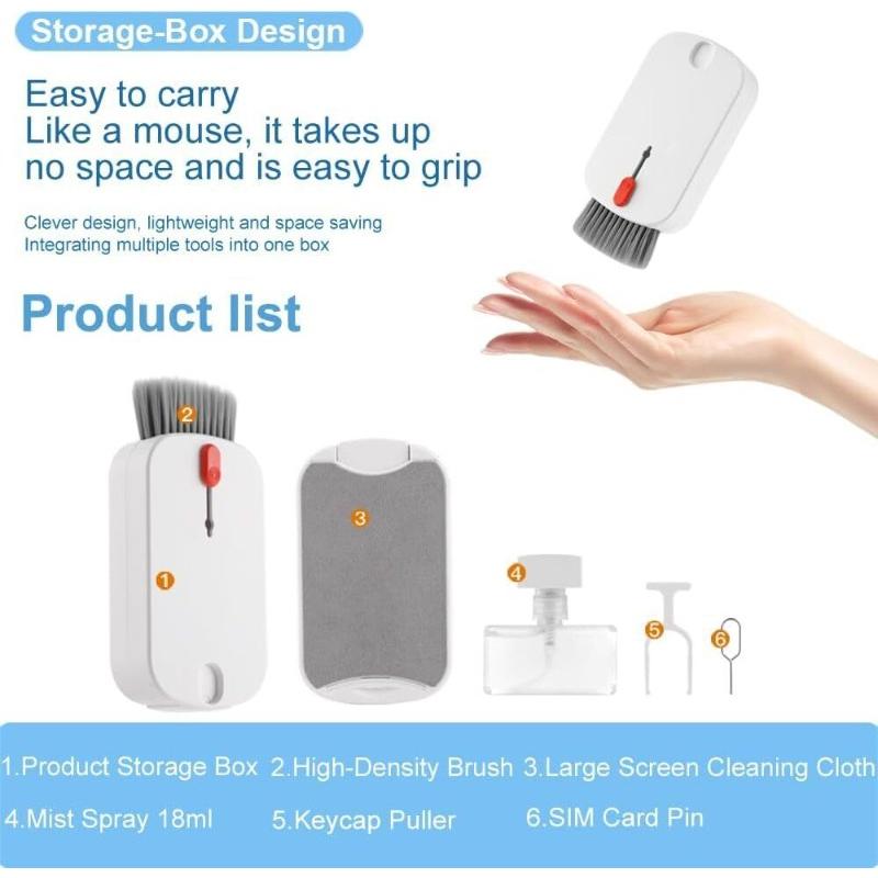 5 in 1 Electronics Cleaner Kit, with 18ml Spray Bottle Without Liquid.