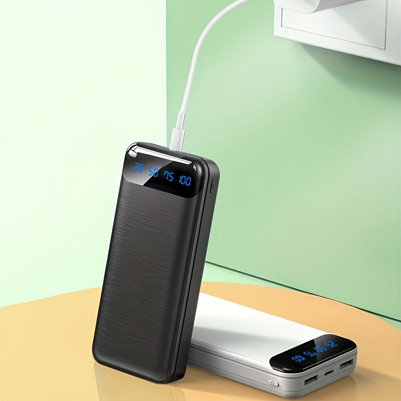 30000mAh Large Capacity Portable Power Bank, Suitable For Charging Android Electronics/mobile Phone Devices, Equipped With LED Display/dual Output Ports/multiple Colors To Choose From, Portable Emergency Power Supply Device F