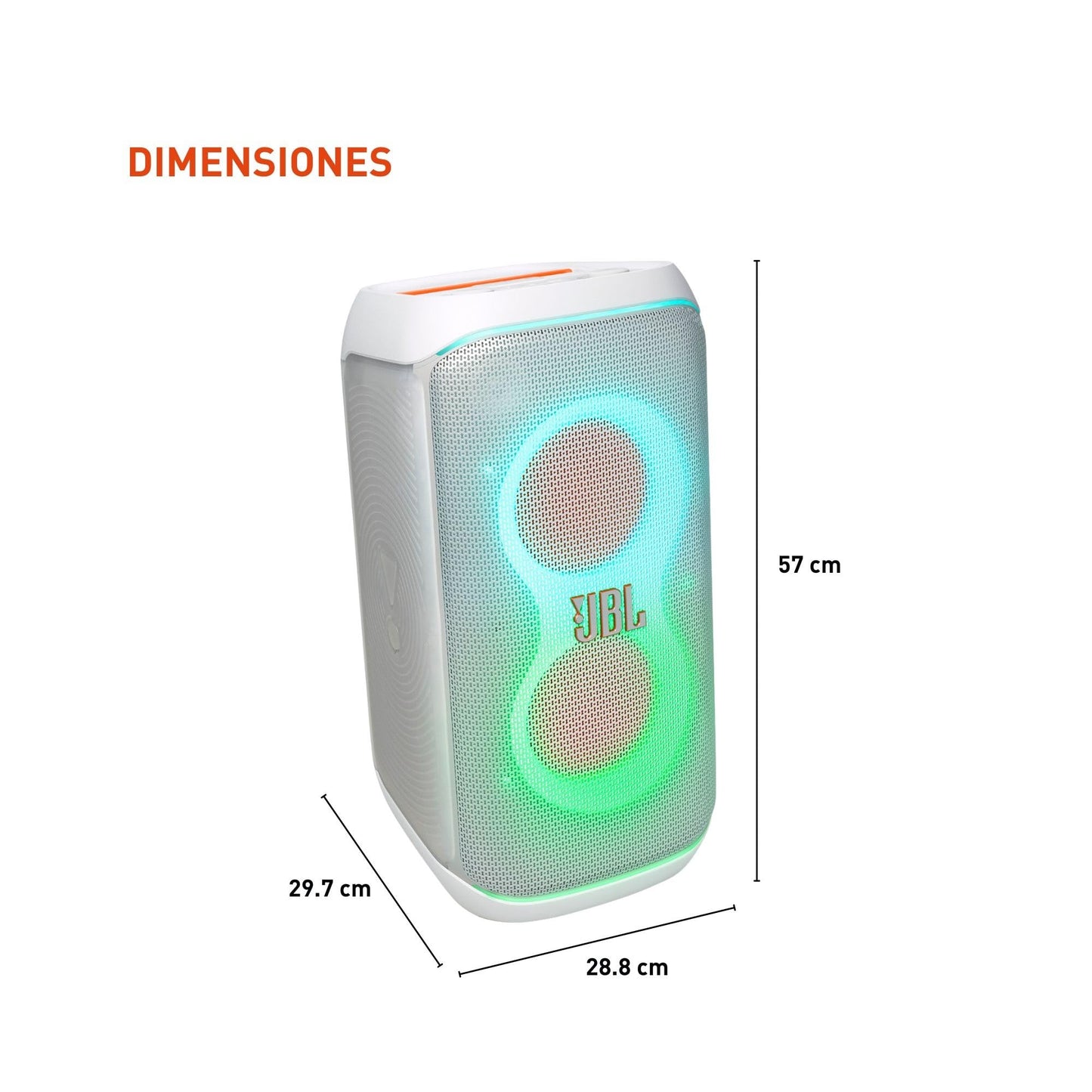 JBL PartyBox Club 120 - Portable Party Speaker with Foldable Handle, Powerful JBL Pro Sound, Futuristic lightshow, Up to 12 Hours of Play time, Splash Proof, Dual Mic & Guitar Inputs (Black)