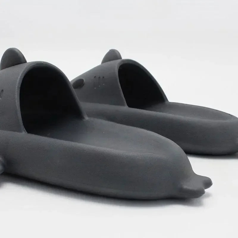 2024 New Summer Shark Slippers Women Slides Men Bathroom Flip Flops Home Anti-Skid Flat Shoes Outdoor Children's Funny Sandals