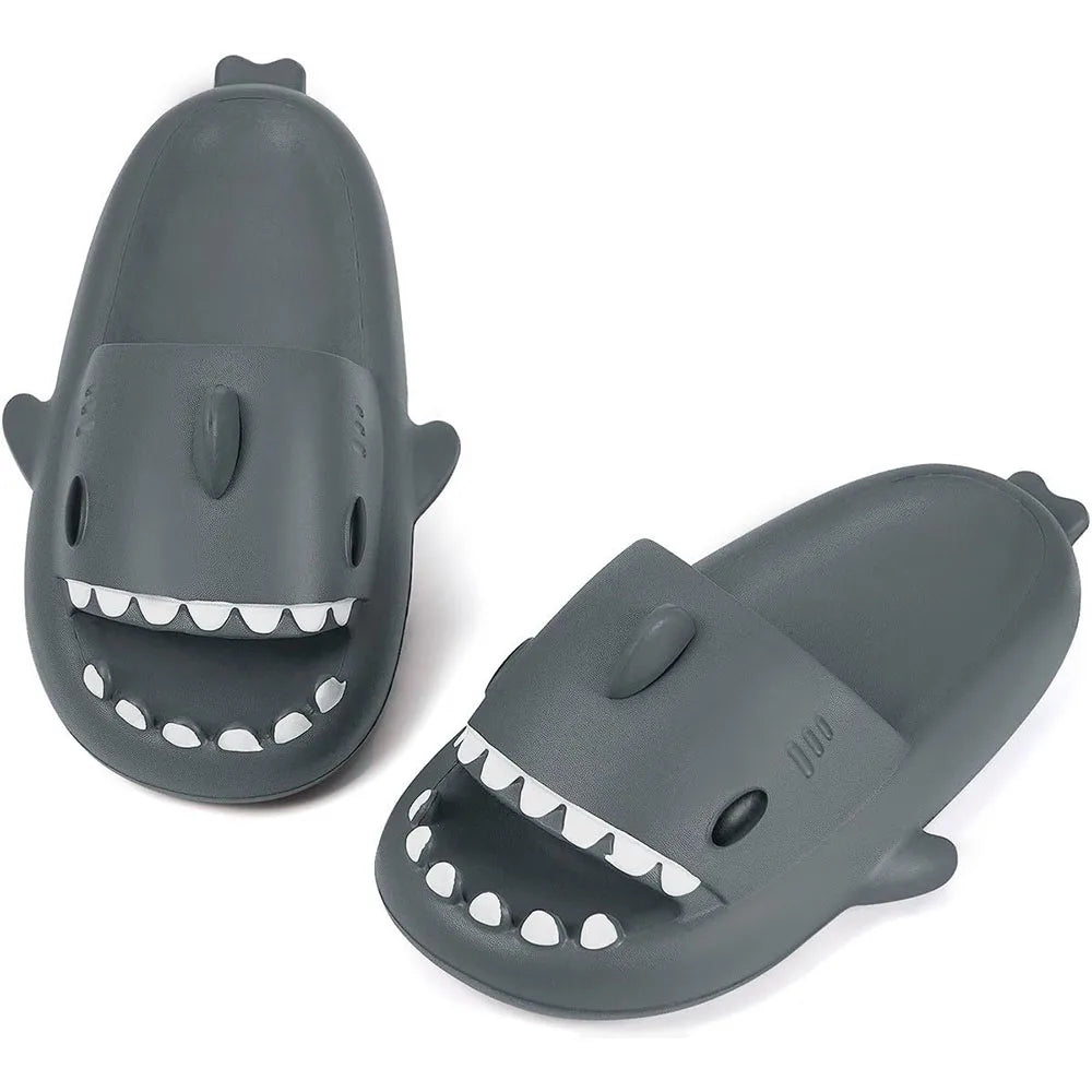 KIDMI New Men's and Women's Shark Slides Cloud Slippers Summer Open Toe Slide Sandals Casual Anti-Slip Beach Pool Shower Shoes