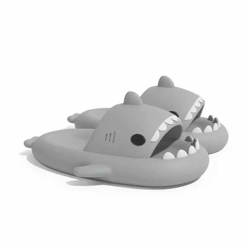 2024 New Summer Shark Slippers Women Slides Men Bathroom Flip Flops Home Anti-Skid Flat Shoes Outdoor Children's Funny Sandals