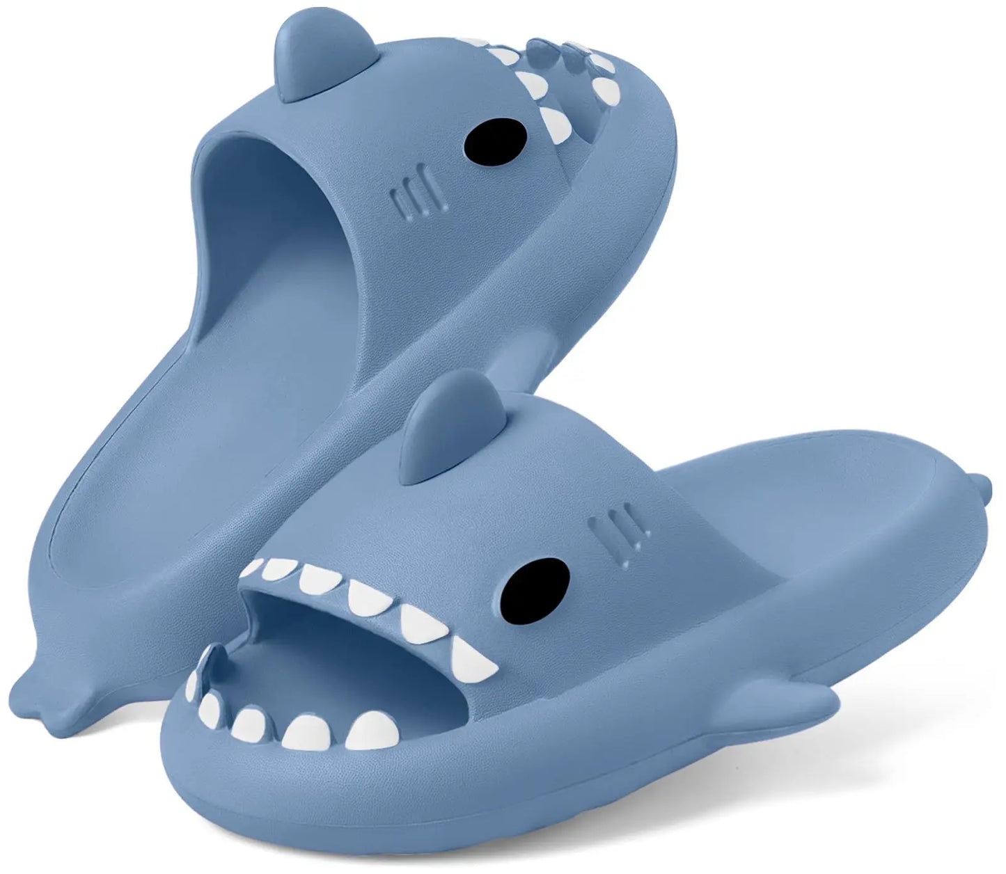KIDMI New Men's and Women's Shark Slides Cloud Slippers Summer Open Toe Slide Sandals Casual Anti-Slip Beach Pool Shower Shoes