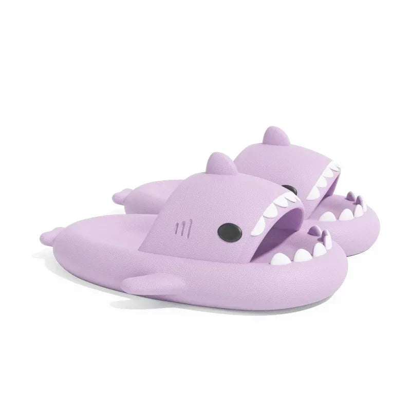 2024 New Summer Shark Slippers Women Slides Men Bathroom Flip Flops Home Anti-Skid Flat Shoes Outdoor Children's Funny Sandals