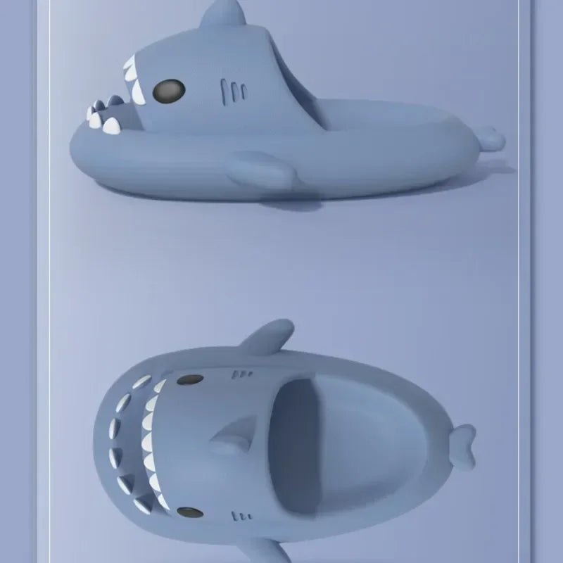 2024 New Summer Shark Slippers Women Slides Men Bathroom Flip Flops Home Anti-Skid Flat Shoes Outdoor Children's Funny Sandals