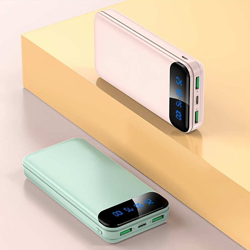 30000mAh Large Capacity Portable Power Bank, Suitable For Charging Android Electronics/mobile Phone Devices, Equipped With LED Display/dual Output Ports/multiple Colors To Choose From, Portable Emergency Power Supply Device F