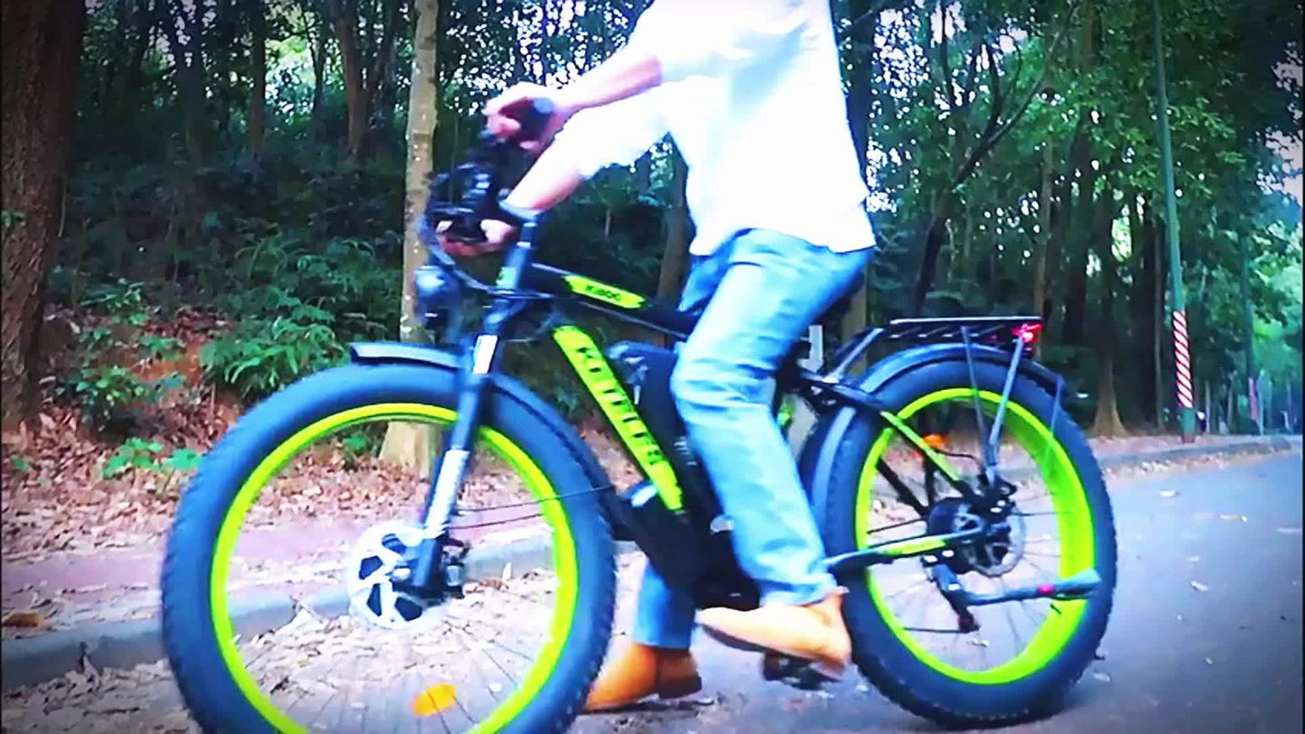 KETELES 26" Adult Electric Bike with 48V 20AH 960Wh Removable Battery, 720W Brushless Motor, 21 Speed Gears, 19.5mph Speed & 50-Mile Range, All-Aluminum Alloy Frame, Front Suspension & Disc Brakes, Black/Blue Accents - Includ