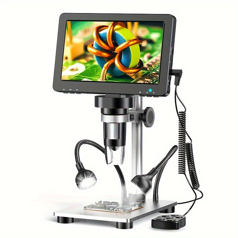 Rievbcau 7-Inch Hd Digital Microscope With 1200X Magnification - Perfect For Electronics Repair & Photography