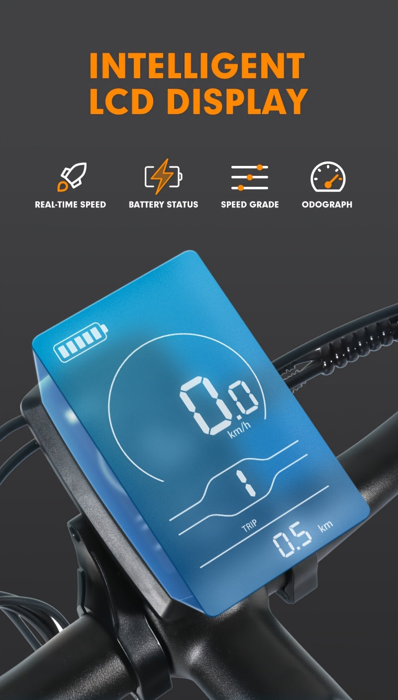1/2 Packs Electric Bicycles, 740W Peak Brushless Motor, Adult Electric Bicycle With Full Suspension, 48V 13Ah Large Battery, Range 50-80km, 26 Inch X4.0 Fat Tire Electric Bicycle For Snow, Mountain, Sand, Road Cycling, Easter