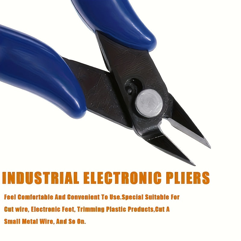 Chrome Vanadium Steel Electronics Cutting Pliers - Precision Wire & Jewelry Tool For PCB Repair/Diy