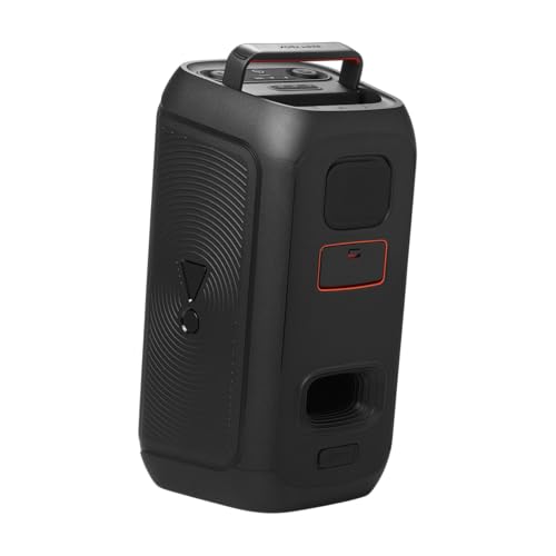 JBL PartyBox Club 120 - Portable Party Speaker with Foldable Handle, Powerful JBL Pro Sound, Futuristic lightshow, Up to 12 Hours of Play time, Splash Proof, Dual Mic & Guitar Inputs (Black)