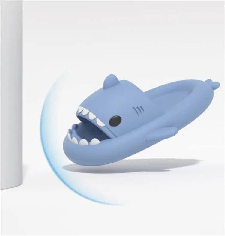 4cm Thick Sole Man Women Shark Slippers Size 46 47 2023 Summer Home Anti-skid Couple  Indoor Household Funny Slipper
