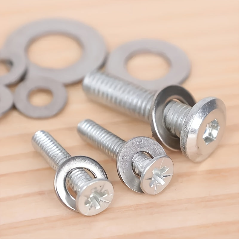 180pcs Stainless Steel Washer Ring Set, Polished Finish, M2-M10 Size, Easy Installation, Durable Material, Suitable For DIY Projects Machinery Electronics, Ideal Choice For Professionals And Enthusiasts